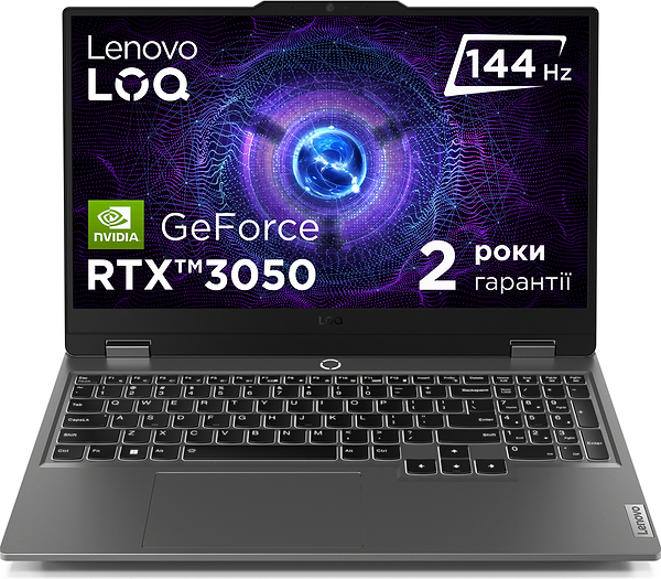 Фото - Ноутбук ігровий Lenovo LOQ 15ARP9 (83JC00K6RA) Luna Grey