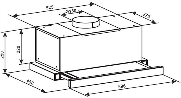 Фото - Вытяжка встраиваемая ELEYUS Lotus 1200 60 WH