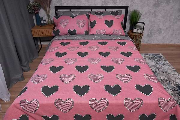 Фото - Комплект постільної білизни Moon&Star Бязь Gold Люкс Love 160х220х2 (MS-820002785)