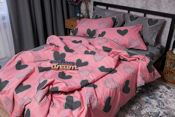 Фото - Комплект постільної білизни Moon&Star Бязь Gold Люкс Love 160х220х2 (MS-820002785)