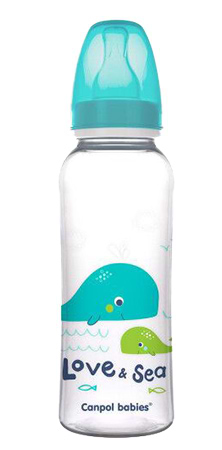 Пляшка для годування Canpol babies 250 мл PP LOVE&SEA - бірюзовий (59/400_tur)