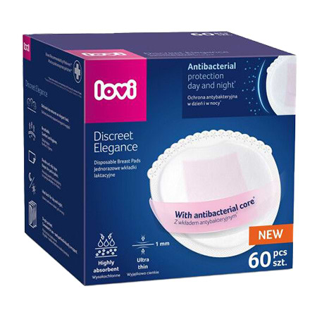 Прокладки для груди Lovi Discreet Elegance 60 шт. белые(19/607new)