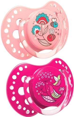 Фото - Симетрична пустушка Lovi Folky силиконовая, 2 шт. (22/841girl)