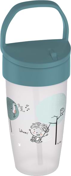 Стакан-непроливайка детский Lovi Lovely Boy JUNIOR с трубочкой, 350 мл. (35/355boy)