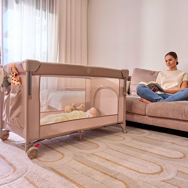 Фото - Манеж-ліжко Lionelo Ellen Beige Sand