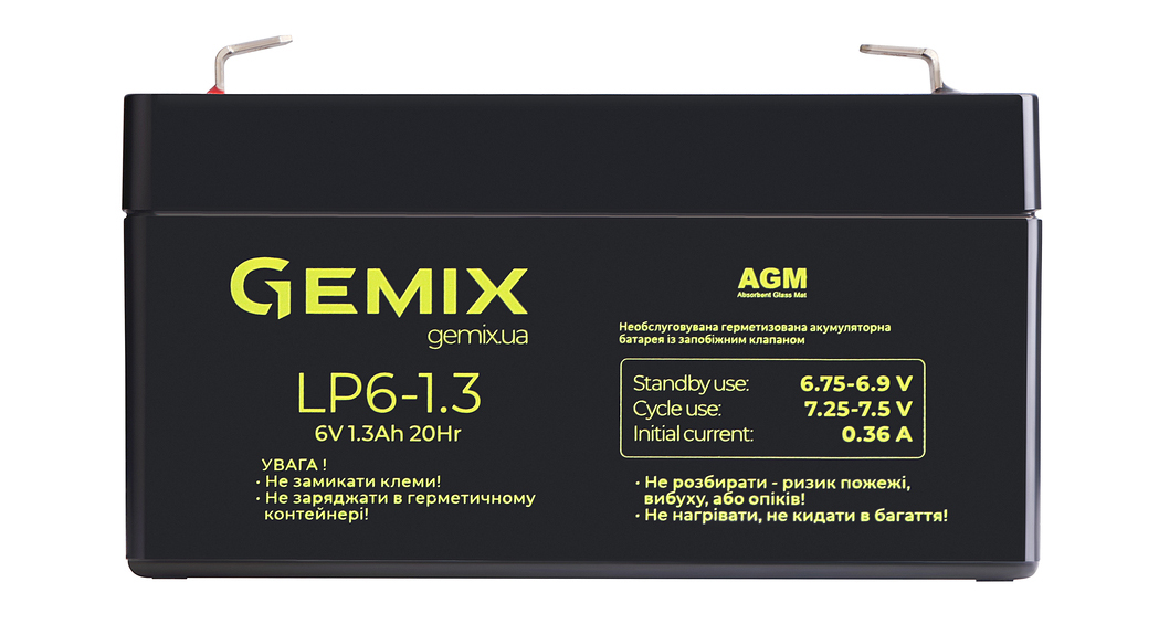 Аккумулятор для ИБП Gemix LP6-1.3