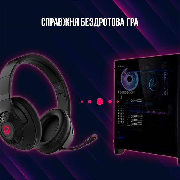 Фото - Гарнитура беспроводная игровая Lorgar Noah 501 Black (LRG-GHS501)