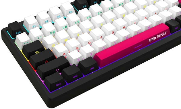 Фото - Клавіатура бездротова ігрова Lorgar KBP7075W Wireless Gaming Mechanical Pro Black-Red (LRG-KBP7075W-BK-US)