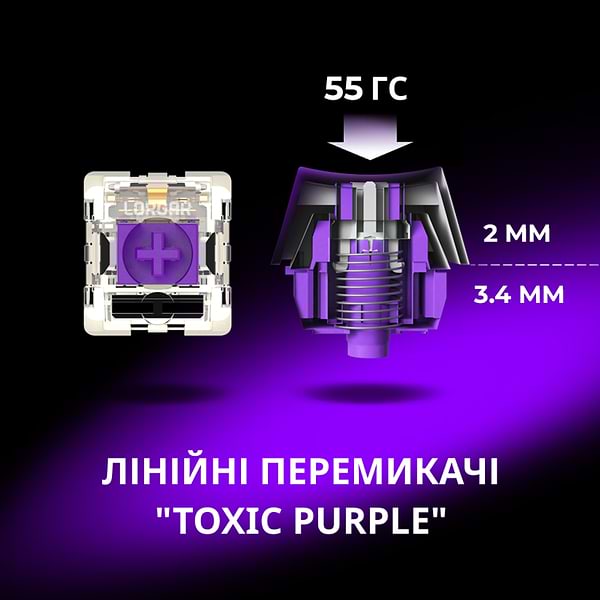 Фото - Клавіатура бездротова ігрова Lorgar KBP70MW Wireless Mechanical Pro Black-Red (LRG-KBP70MW-BK-US)