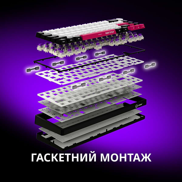 Фото - Клавіатура бездротова ігрова Lorgar KBP70MW Wireless Mechanical Pro Black-Red (LRG-KBP70MW-BK-US)