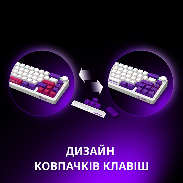 Фото - Клавіатура бездротова ігрова Lorgar KBP70MW Wireless Mechanical Pro Black-Red (LRG-KBP70MW-BK-US)