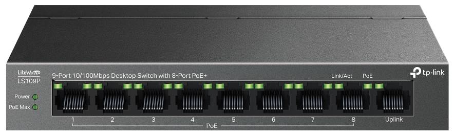 Купити Коммутатор локальної мережі (Switch) TP-Link LS109P - Фото 1 Коммутатор локальної мережі (Switch) TP-Link LS109P - Фото 1