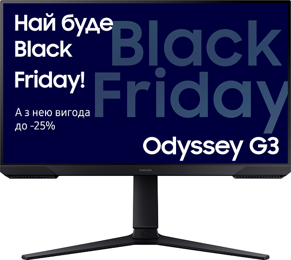 Фото - Монітор ігровий Samsung Odyssey G3 (LS24DG302EIXCI)