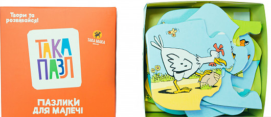 Фото - Настільна гра (до 2 років) Taka Maka Котик, собачка, курочка 3 в 1 (18 ел) - знайди відмінності (190001-UA)