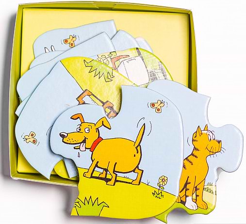 Фото - Настільна гра (до 2 років) Taka Maka Котик, собачка, курочка 3 в 1 (18 ел) - знайди відмінності (190001-UA)