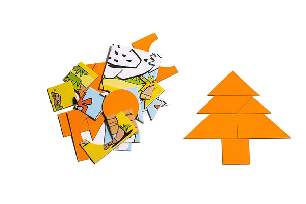 Фото - Пазли (3-4 роки) Taka Maka Курочка (28 ел) - геометричний пазл-розмальовка (210001-UA)