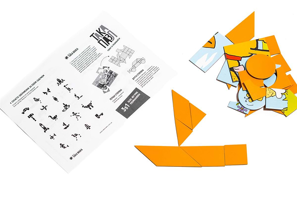 Фото - Пазли (3-4 роки) Taka Maka Курочка (28 ел) - геометричний пазл-розмальовка (210001-UA)