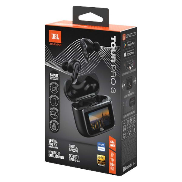 Фото - Навушники вкладиші бездротові TWS JBL Tour Pro 3 Black (JBLTOURPRO3BLK)