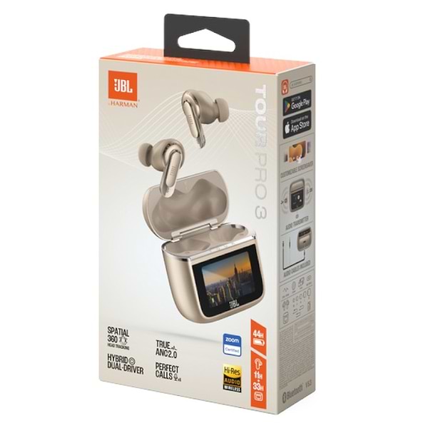 Фото - Наушники вкладыши беспроводные TWS JBL Tour Pro 3 Latte (JBLTOURPRO3LTT)