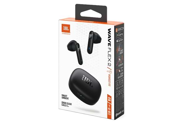 Фото - Навушники-вкладиші бездротові TWS JBL Wave Flex 2 Black (JBLWFLEX2BLK)