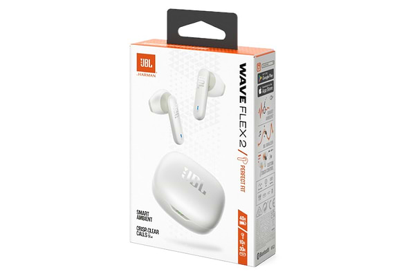 Фото - Навушники-вкладиші бездротові TWS JBL Wave Flex 2 White (JBLWFLEX2WHT)