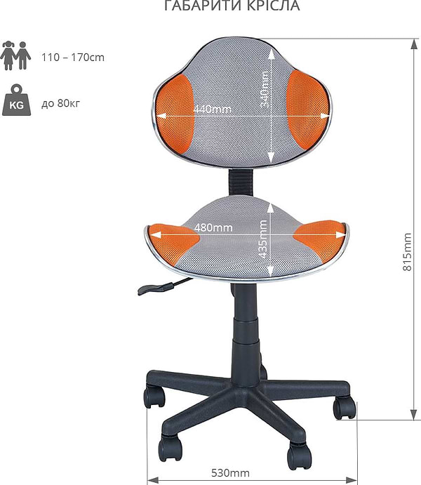 Фото - Кресло детское FunDesk LST3 OG-GY