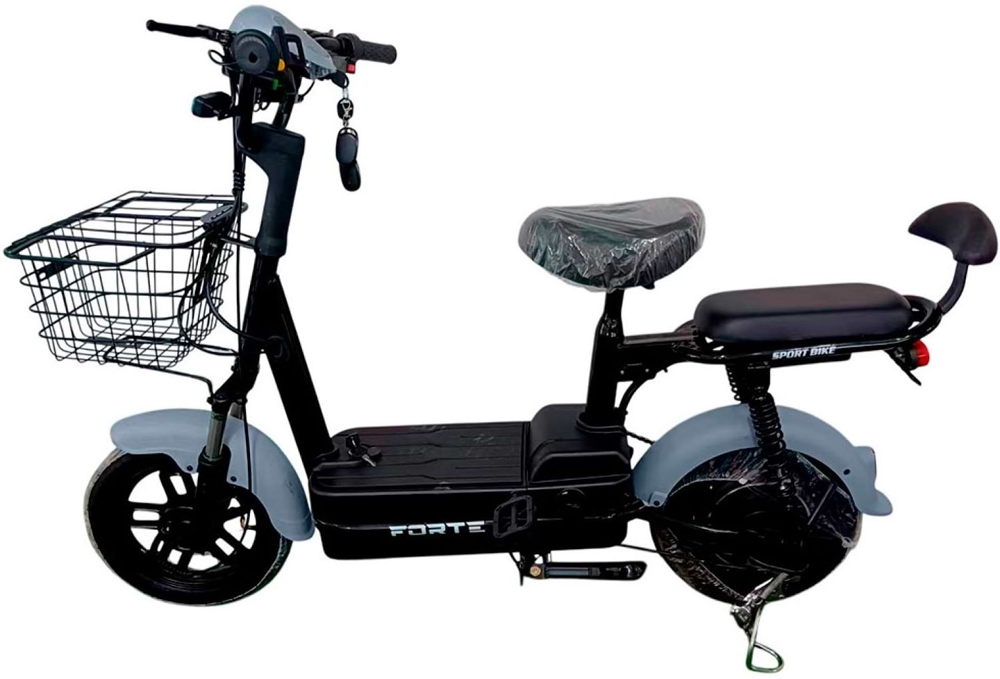 Електроскутер Forte LUCKY-WS350 сiрий (+Акумулятор 12V15A/12А 4 шт.)