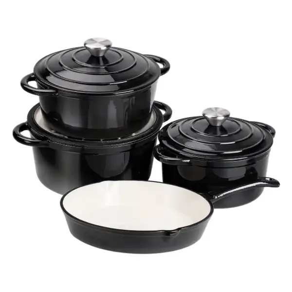 Набор посуды Lugi 2/3/4/1 л (HP-FLG-24 BLACK)
