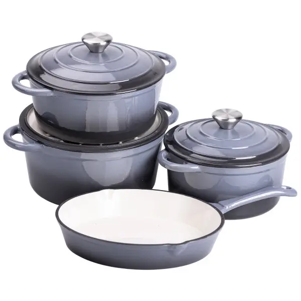 Набор посуды Lugi 2/3/4/1 л (HP-FLG-24 GREY)