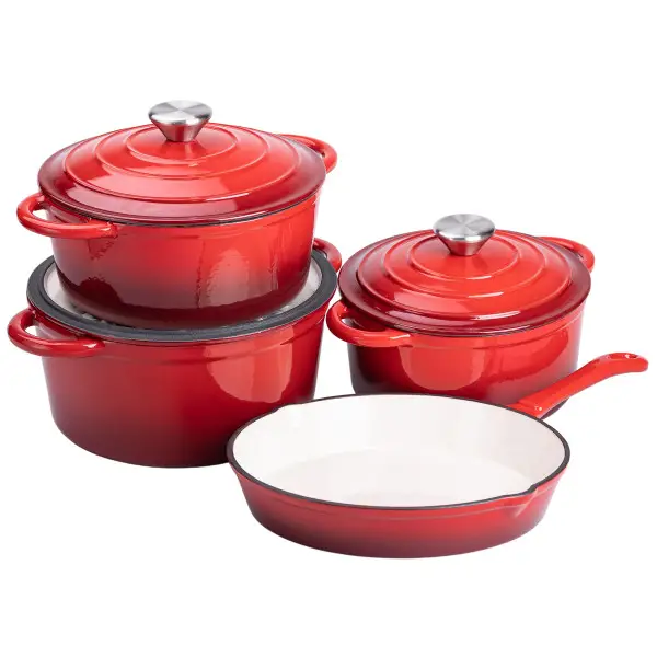 Набор посуды Lugi 2/3/4/1 л (HP-FLG-24 RED)