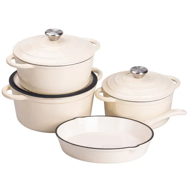 Набор посуды Lugi 2/3/4/1 л (HP-FLG-24 WHITE)