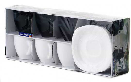Фото - Сервиз чайный Luminarc Carine Black&White 6х220 мл (D2371)