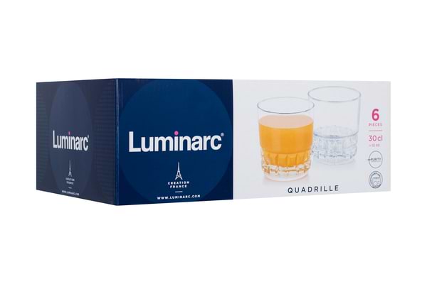 Фото - Набор стаканов Luminarc Quadrille 6x300 мл (P4788)