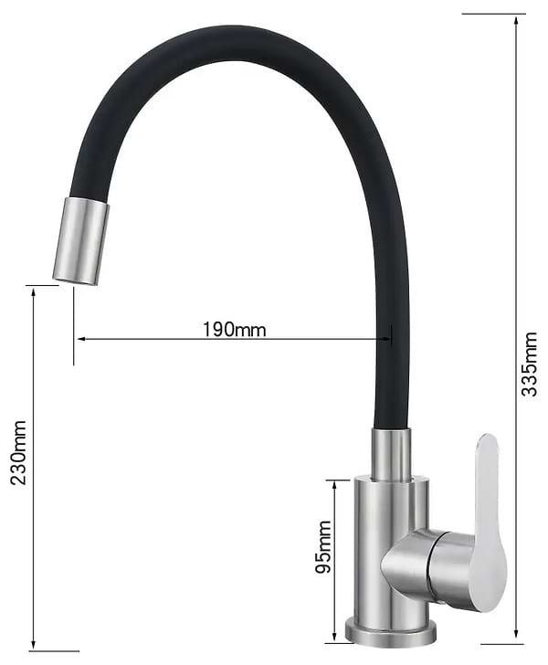 Фото - Смеситель кухонный Ventolux KFF04 BN/BK