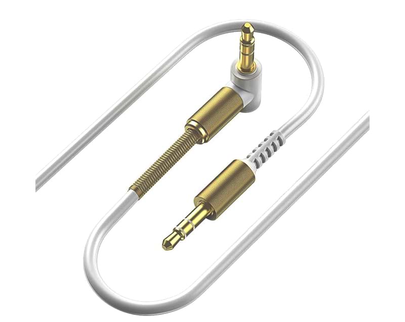 Кабель 3.5 мм -3.5 мм Luxe Cube AUX Spring 1.2m White (7775557575679)