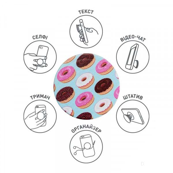 Фото - Попсокет Luxe Cube POP 005 Donuts (9998866457117)