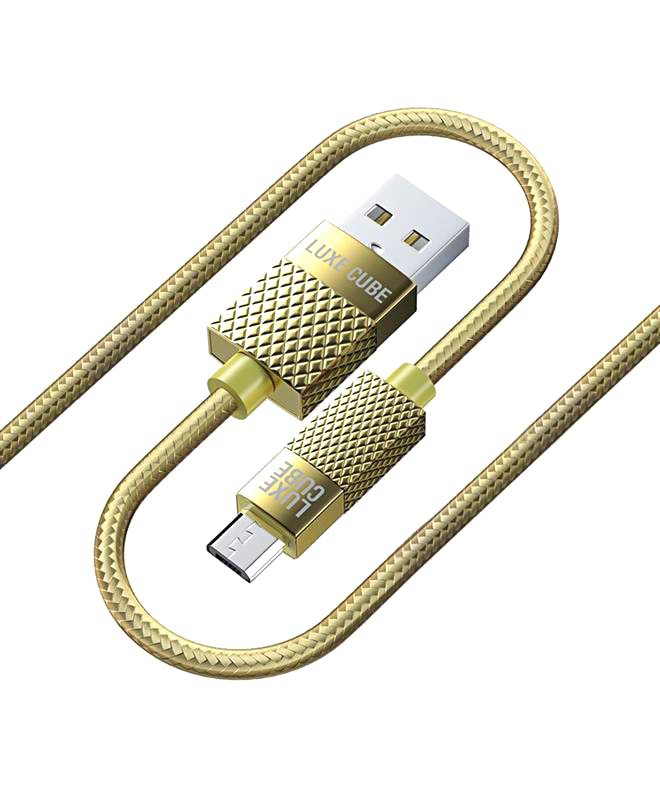 Кабель синхронізації даних Luxe Cube Premium USB-microUSB 1m Gold (8889986489885)