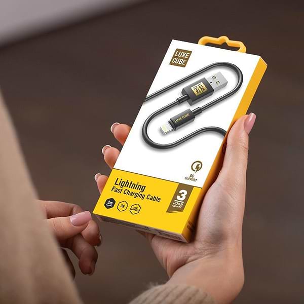 Фото - Кабель синхронізації даних Luxe Cube USB-Lightning 3А 2m Black (8886888698445)
