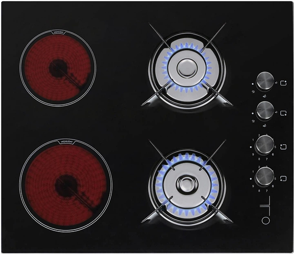 Фото - Варочная панель комбинированная Luxell V6-22PYF BLACK