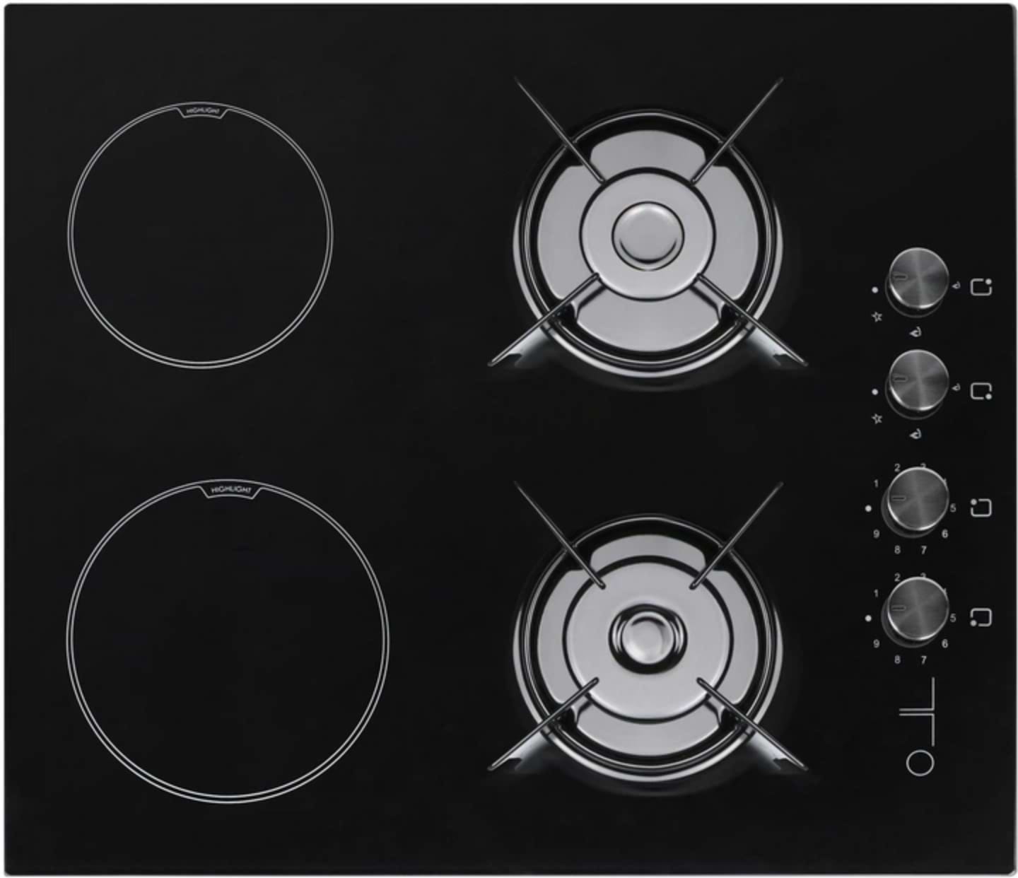 Варочная панель комбинированная Luxell V6-22PYF BLACK