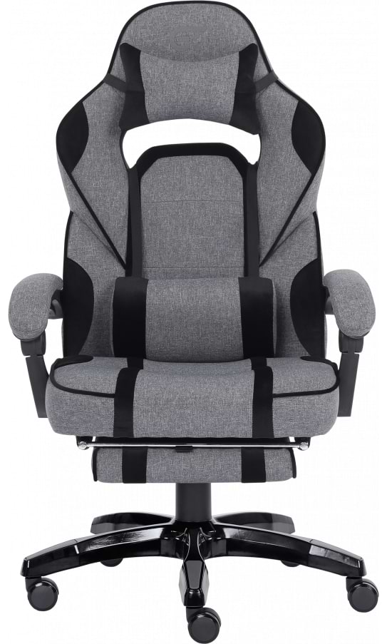 Кресло для геймеров GT Racer X-2749-1 Fabric Gray/Black Suede - Фото 1