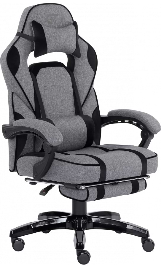 Фото - Кресло для геймеров GT Racer X-2749-1 Fabric Gray/Black Suede