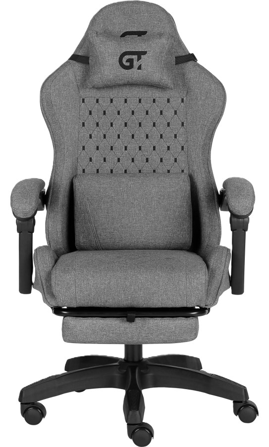 Кресло для геймеров GT Racer X-2339 Fabric Black/Gray - Фото 1