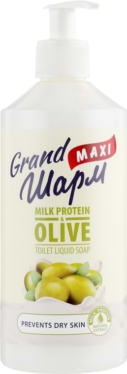 Рідке мило для рук Grand Шарм Молочный протеин & оливка 500 мл (4820195504291)