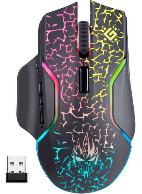 Мышь беспроводная игровая Defender Oneshot GM-067 Black (52067) - Фото 1