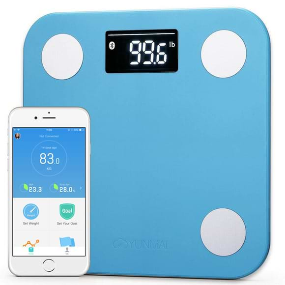 Yunmai Mini Bluetooth Smart Bathroom Scale - Blue