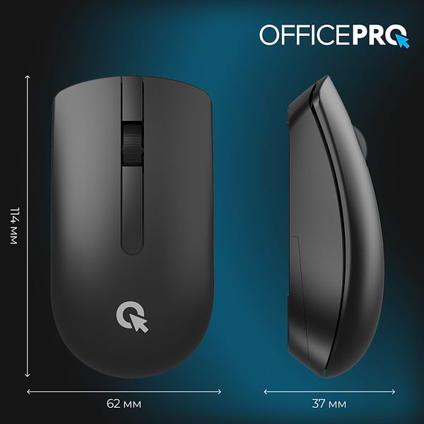 Фото - Миша бездротова OfficePro Silent Click Wireless Black (M175B)