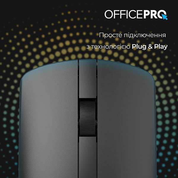 Фото - Миша бездротова OfficePro Silent Click Wireless Black (M175B)