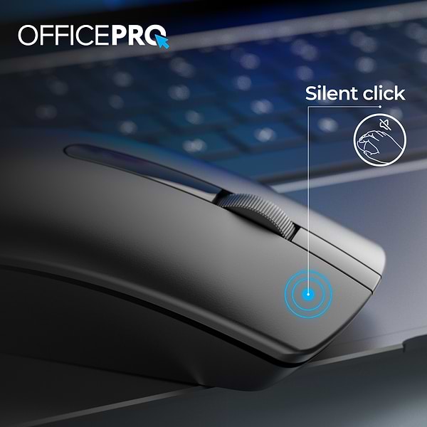 Фото - Миша бездротова OfficePro Silent Click Wireless Black (M175B)