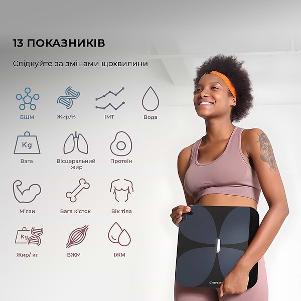 Фото - Ваги YUNMAI Pro Smart Scale Black (M1806CH-BK)